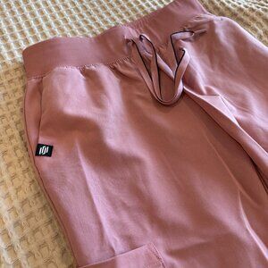 JAANUU - Women's Silex Knit-Waist Scrub Joggers - W20003 - PINK - XS TALL